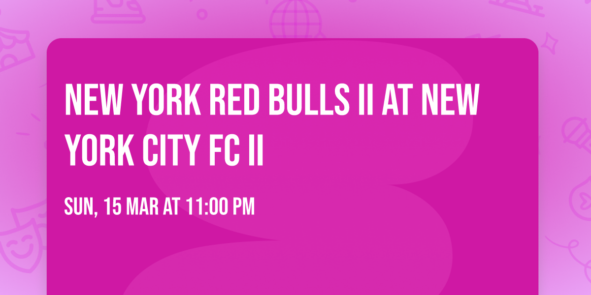 New York Red Bulls II at New York City FC II