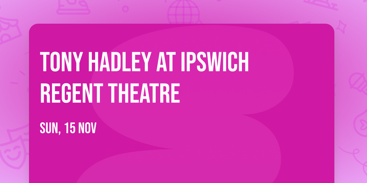 Tony Hadley at Ipswich Regent Theatre