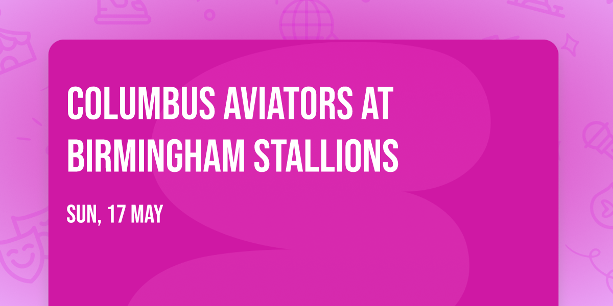 Columbus Aviators at Birmingham Stallions