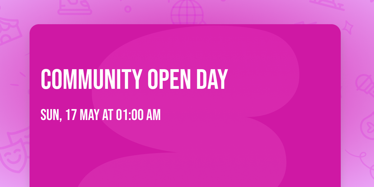 COMMUNITY OPEN DAY