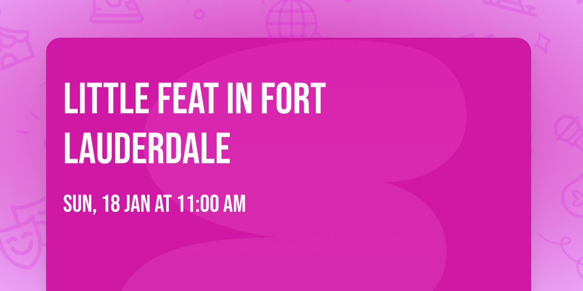 Little Feat in Fort Lauderdale