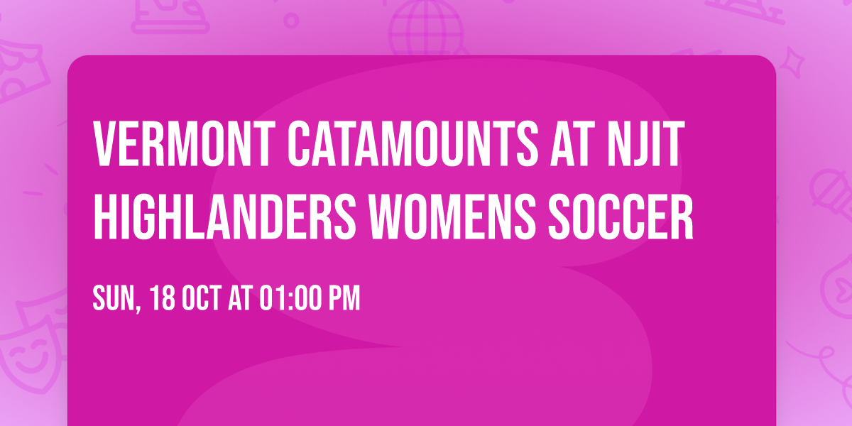 Vermont Catamounts at NJIT Highlanders Womens Soccer