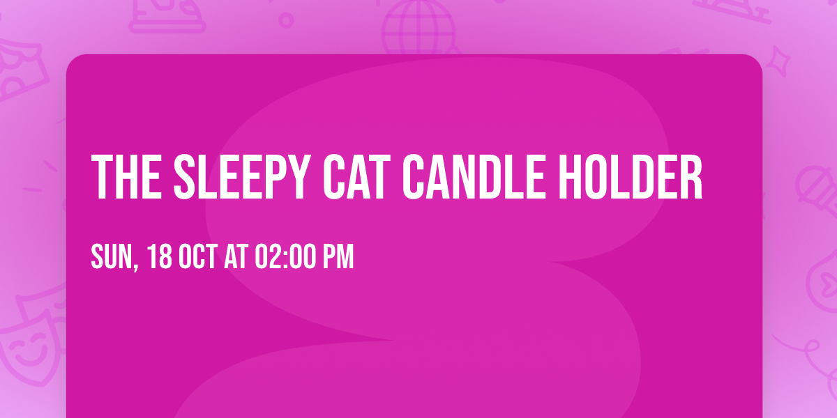 The Sleepy cat candle holder