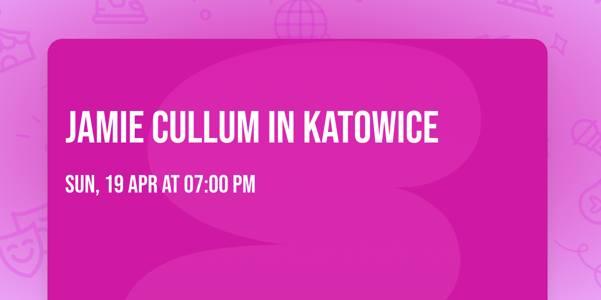 Jamie Cullum in Katowice
