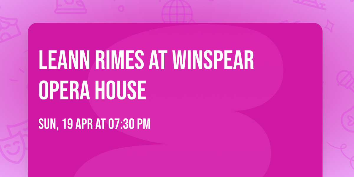 LeAnn Rimes at Winspear Opera House
