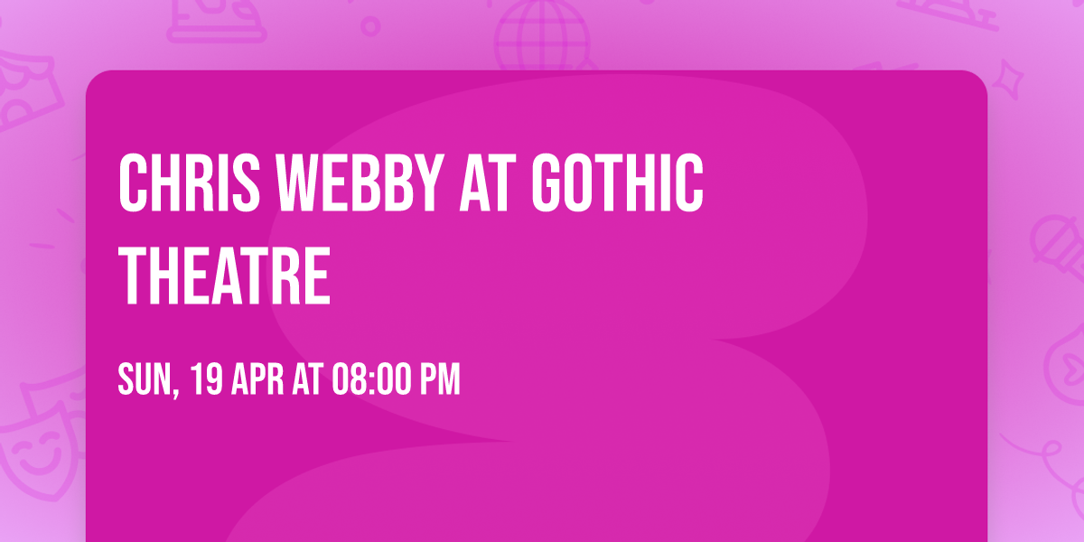 Chris Webby at Gothic Theatre