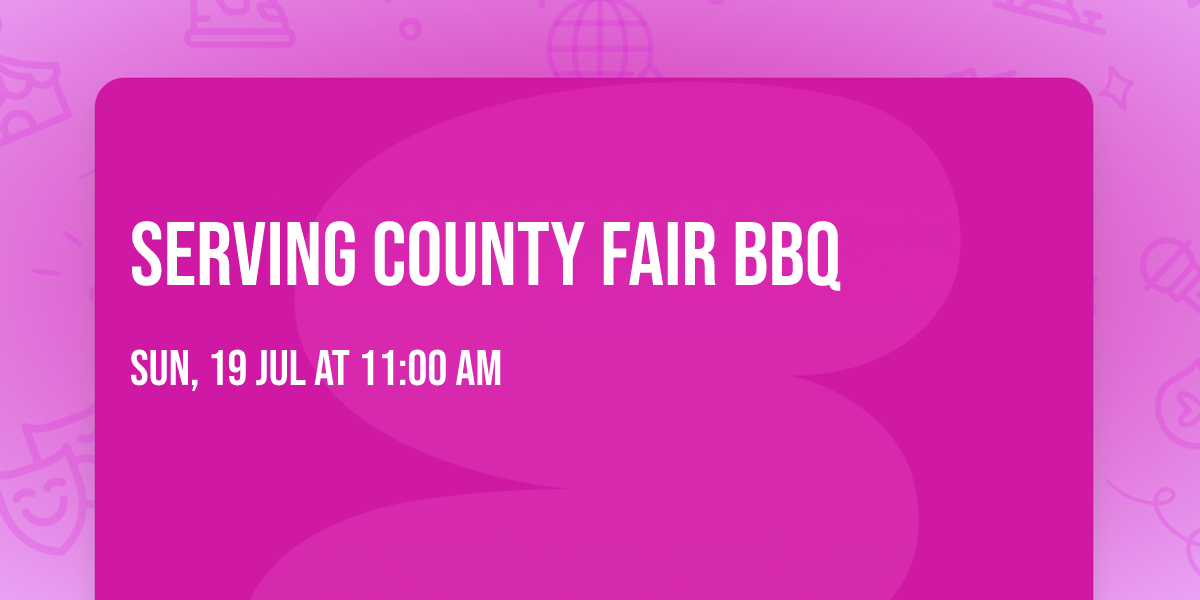 Serving county fair BBQ
