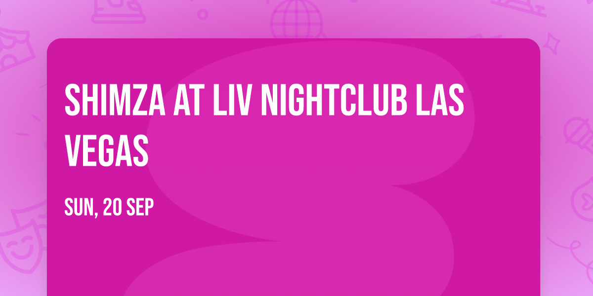 Shimza at LIV Nightclub Las Vegas