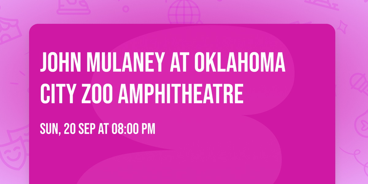 John Mulaney at Oklahoma City Zoo Amphitheatre