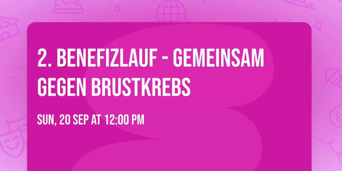 2. Benefizlauf - gemeinsam gegen Brustkrebs
