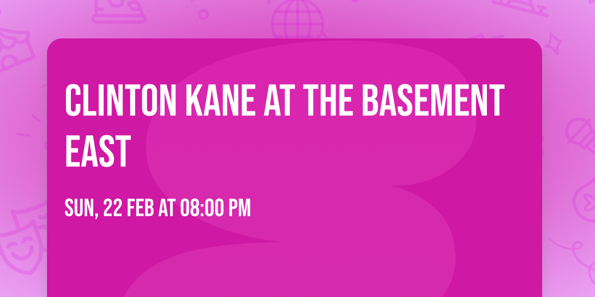 Clinton Kane at The Basement East