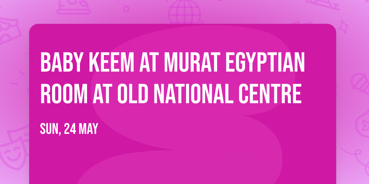Baby Keem at Murat Egyptian Room at Old National Centre