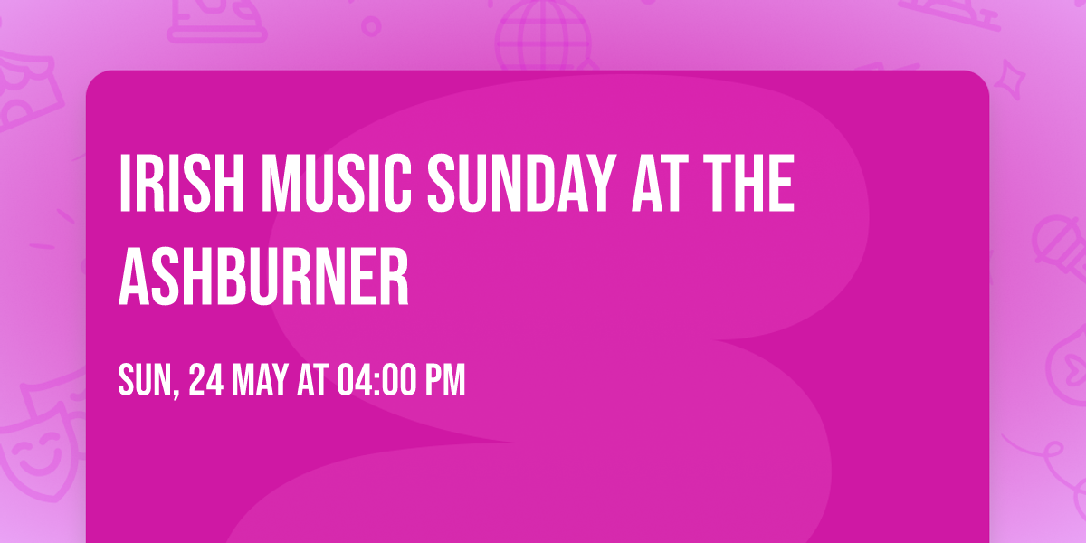 Irish Music Sunday at the Ashburner\ud83c\uddfa\ud83c\uddf8