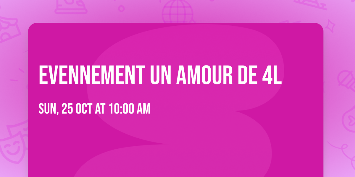 evennement un amour de 4L