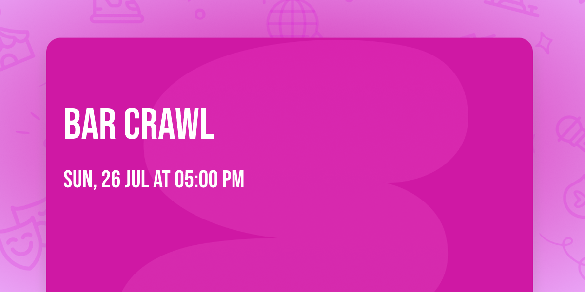 Bar Crawl