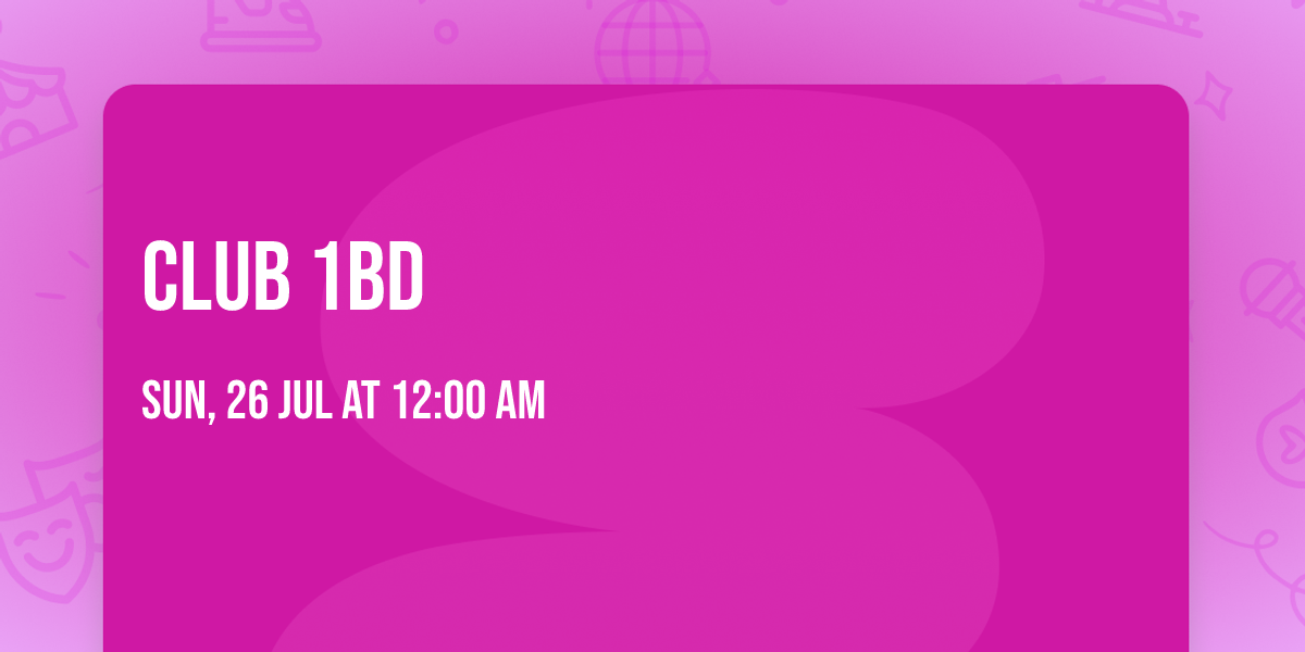 CLUB 1BD