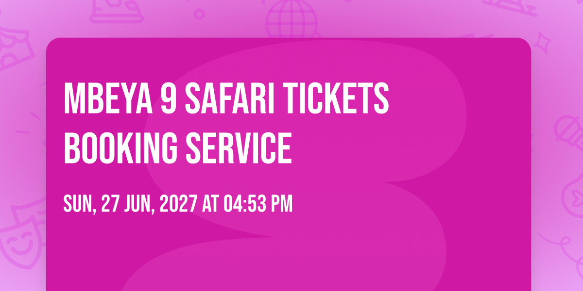 MBEYA 9 SAFARI TICKETS BOOKING SERVICE, Mbeya Town, The Green City ...