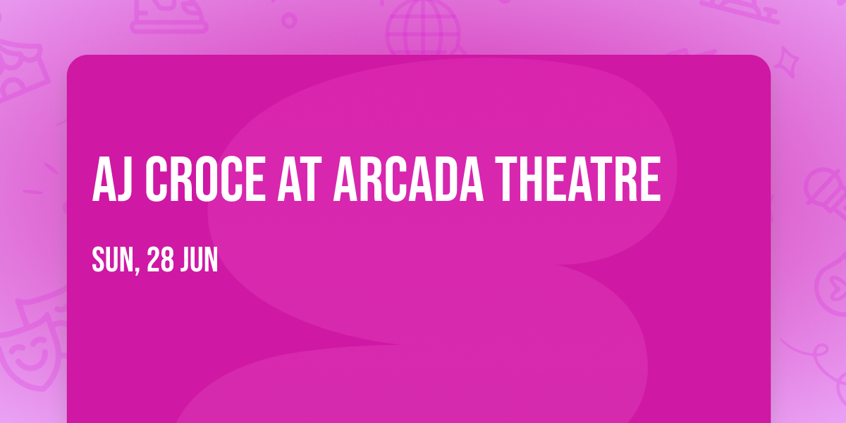 AJ Croce at Arcada Theatre