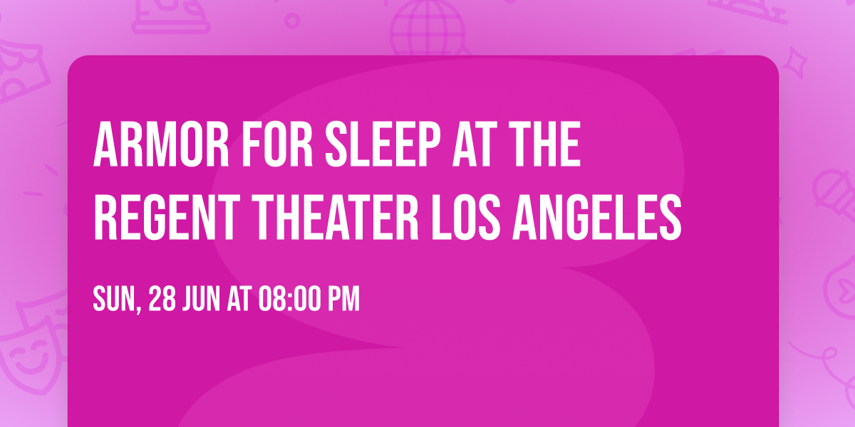 Armor For Sleep at The Regent Theater Los Angeles