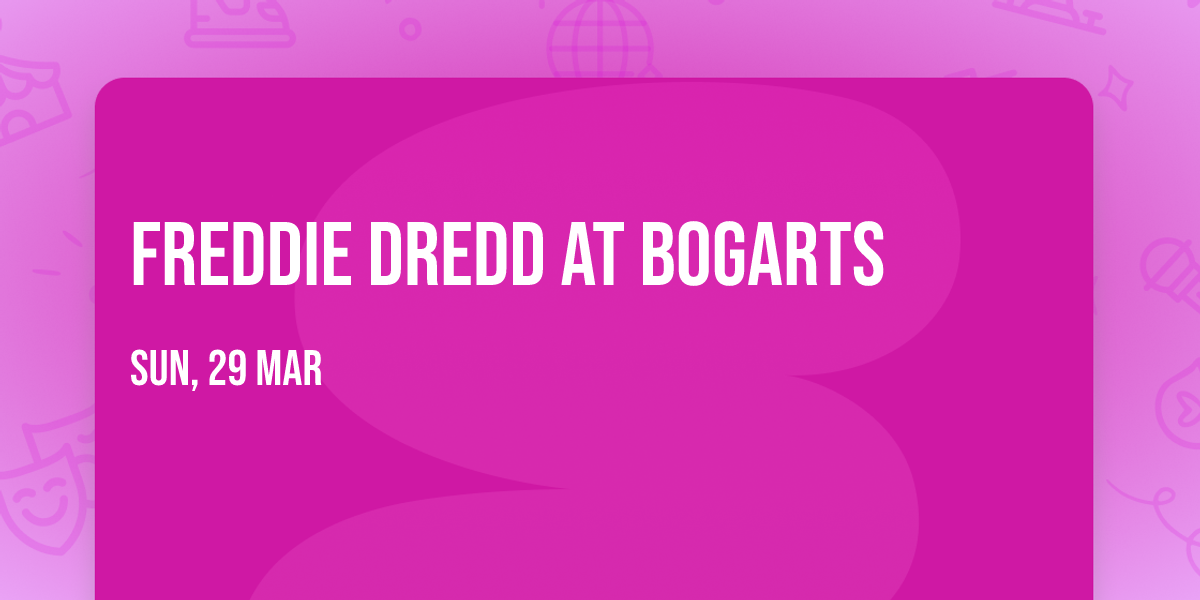Freddie Dredd at Bogarts