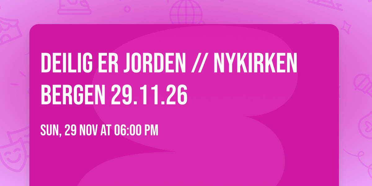 Deilig er jorden \/\/ Nykirken Bergen 29.11.26