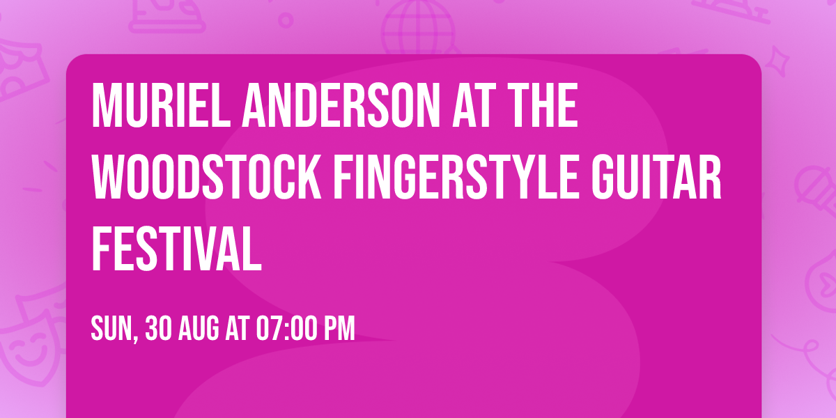 Muriel Anderson at the Woodstock Fingerstyle Guitar Festival
