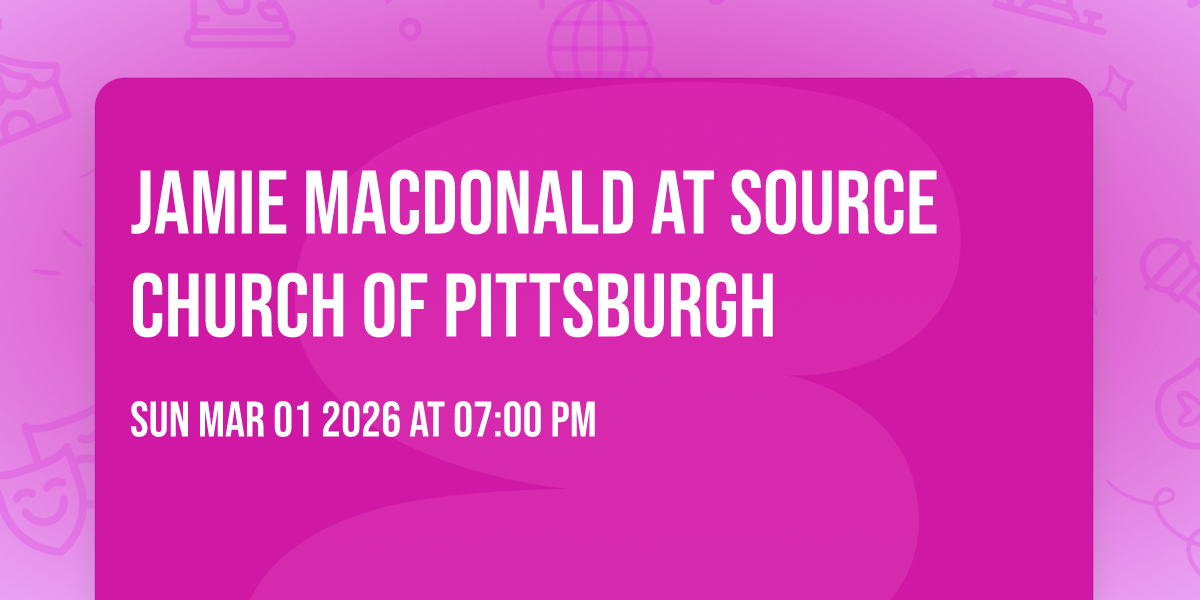 Jamie MacDonald at Source Church of Pittsburgh