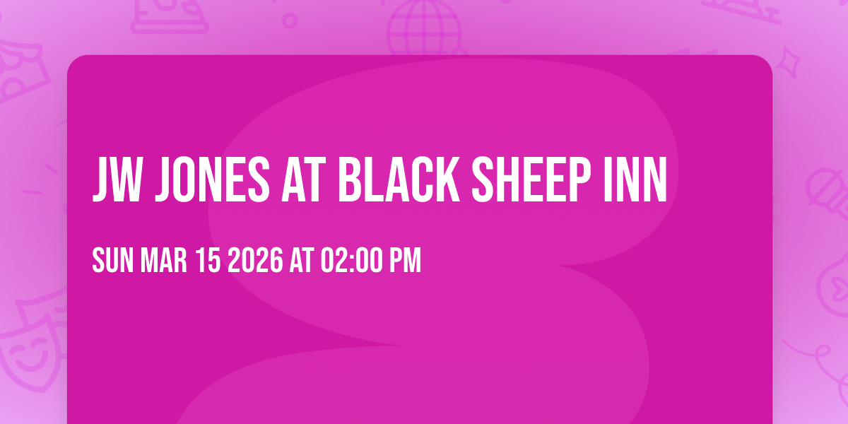 JW Jones at Black Sheep Inn