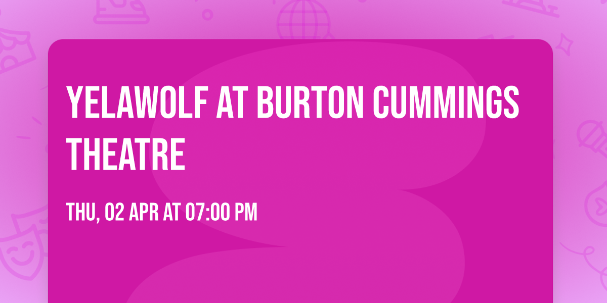 Yelawolf at Burton Cummings Theatre