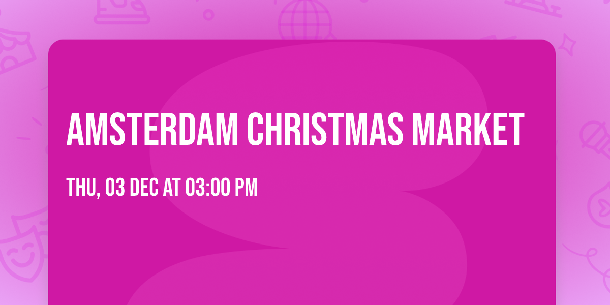 Amsterdam christmas market 