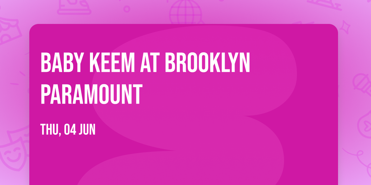 Baby Keem at Brooklyn Paramount
