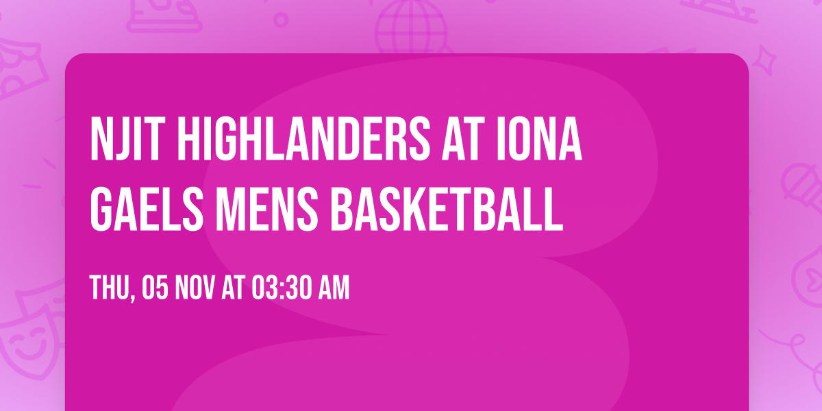 NJIT Highlanders at Iona Gaels Mens Basketball