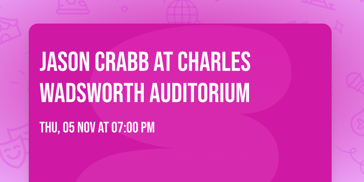 Jason Crabb at Charles Wadsworth Auditorium