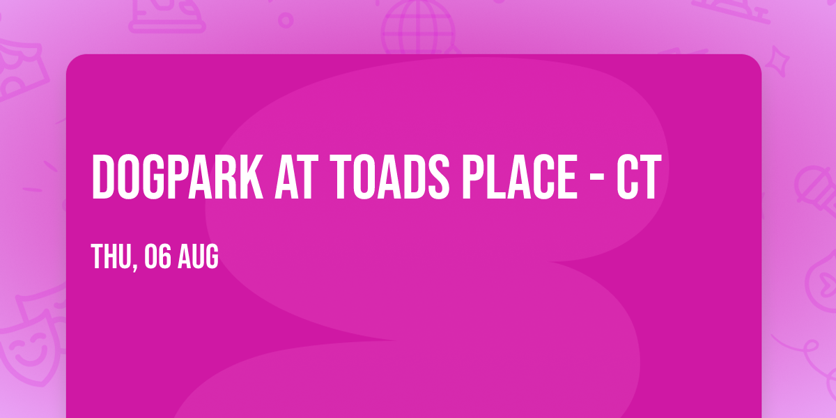 Dogpark at Toads Place - CT
