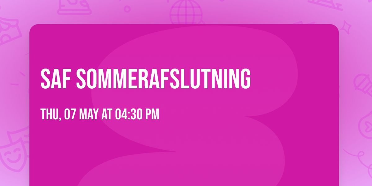 SAF sommerafslutning