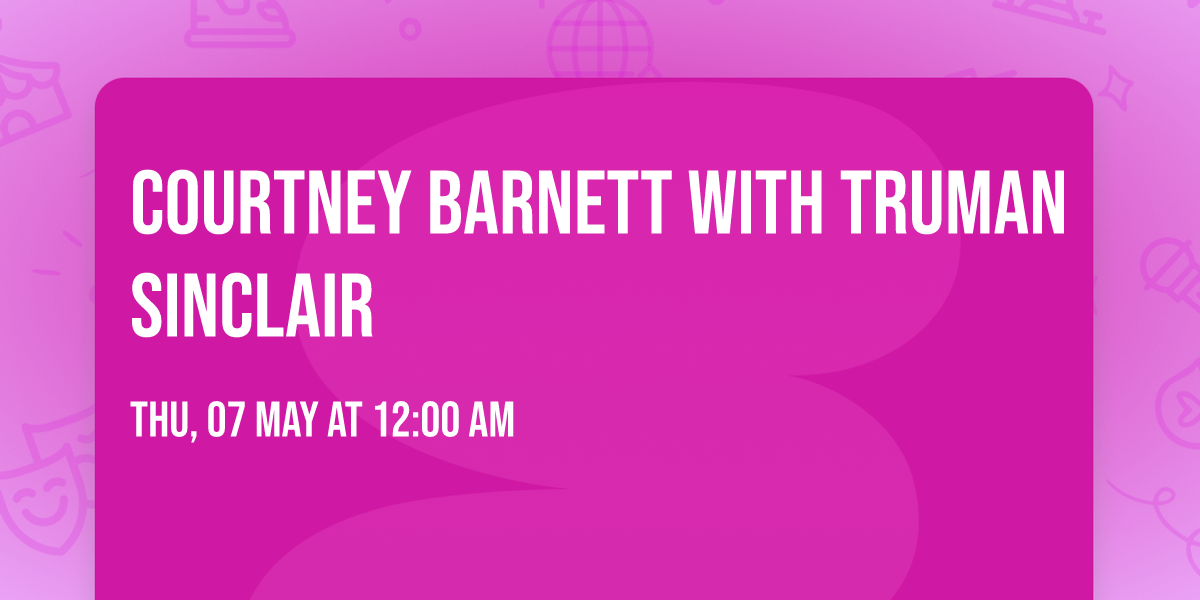 Courtney Barnett with Truman Sinclair