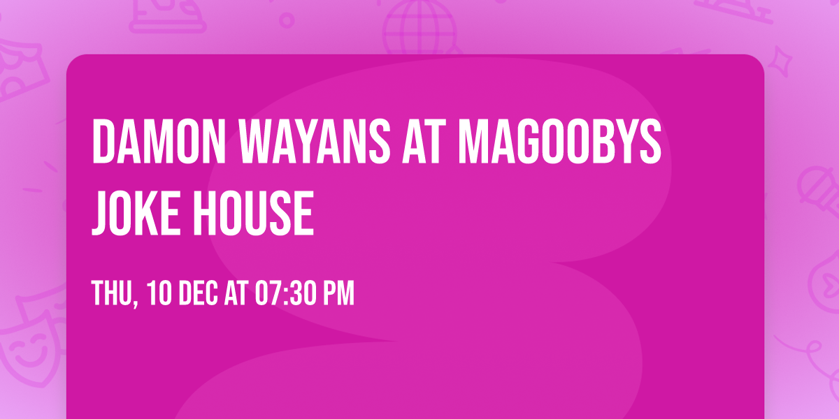 Damon Wayans at Magoobys Joke House