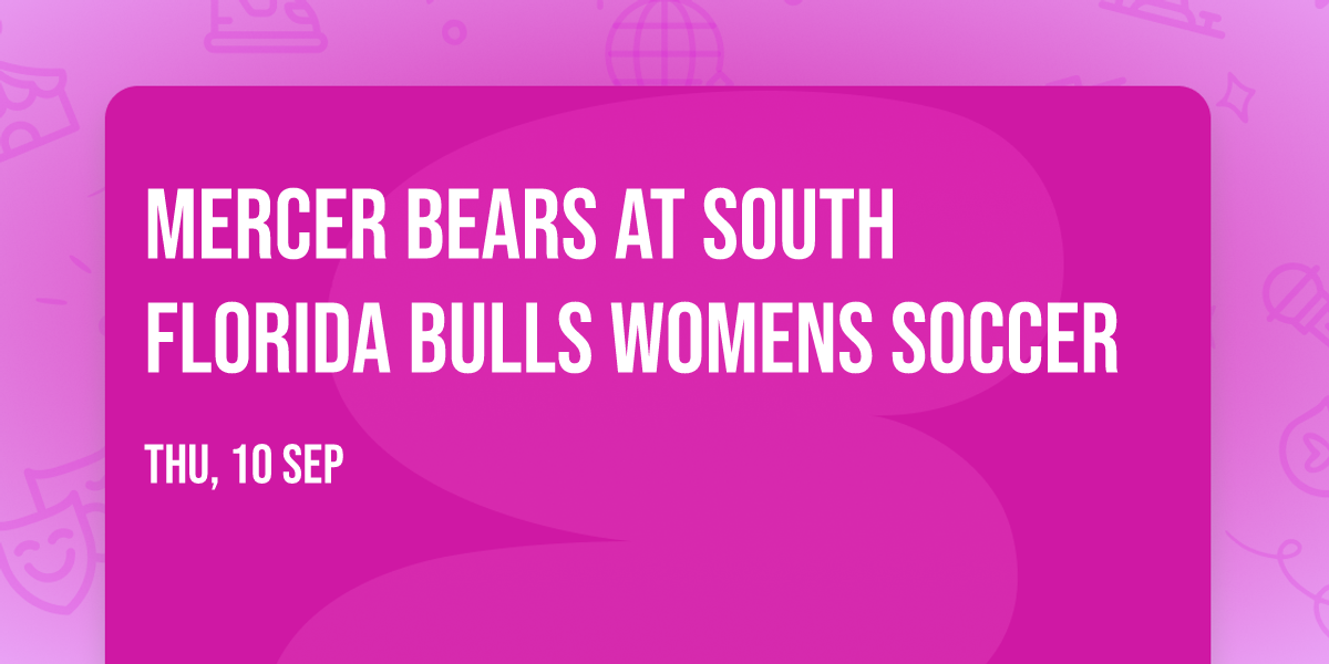 Mercer Bears at South Florida Bulls Womens Soccer