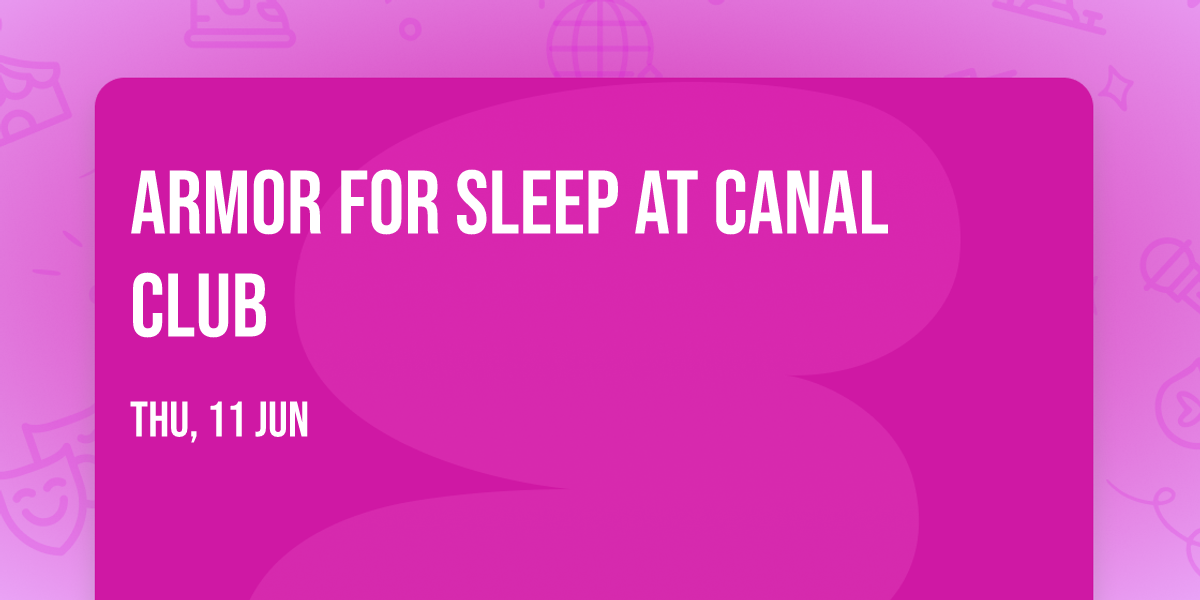 Armor For Sleep at Canal Club