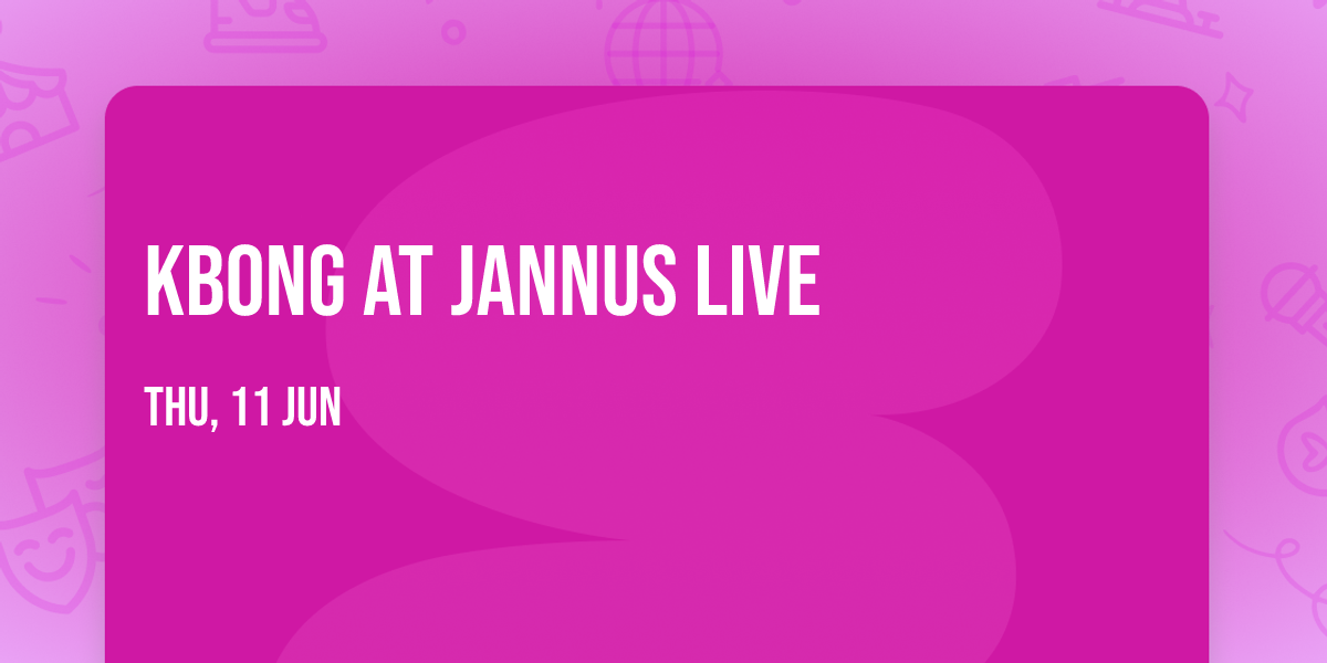 KBong at Jannus Live