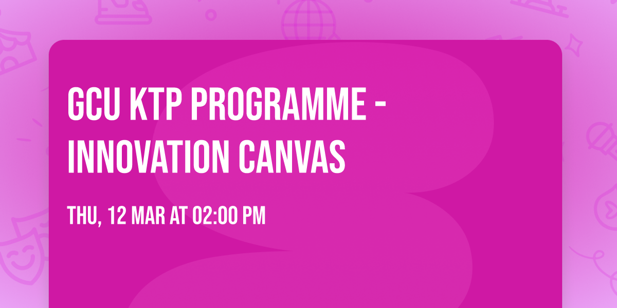 GCU KTP Programme - Innovation Canvas