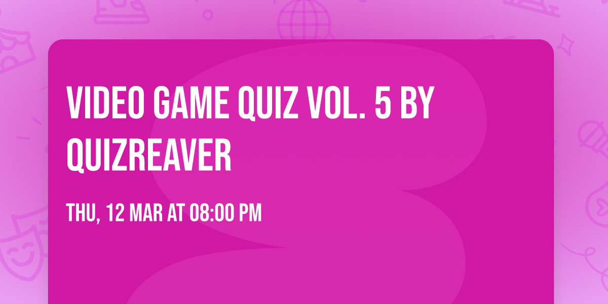Video Game Quiz Vol. 5 by QuizReaver