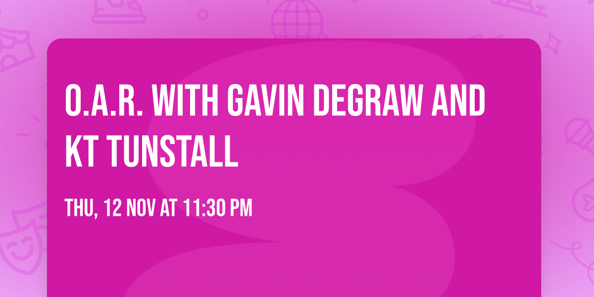 O.A.R. with Gavin DeGraw and KT Tunstall