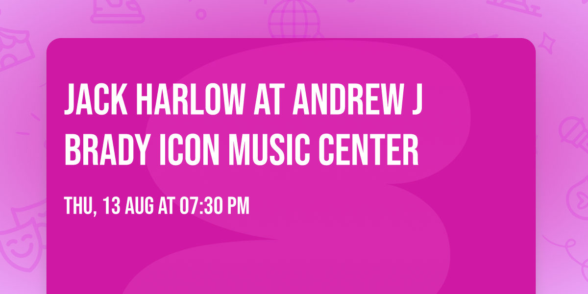 Jack Harlow at Andrew J Brady ICON Music Center