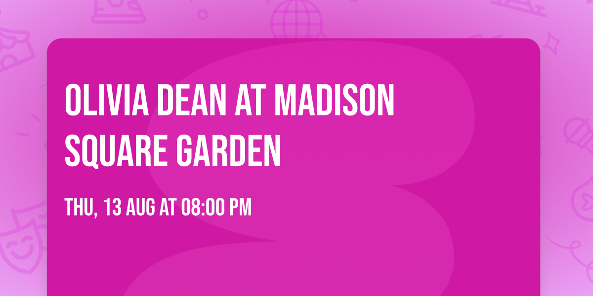 Olivia Dean at Madison Square Garden