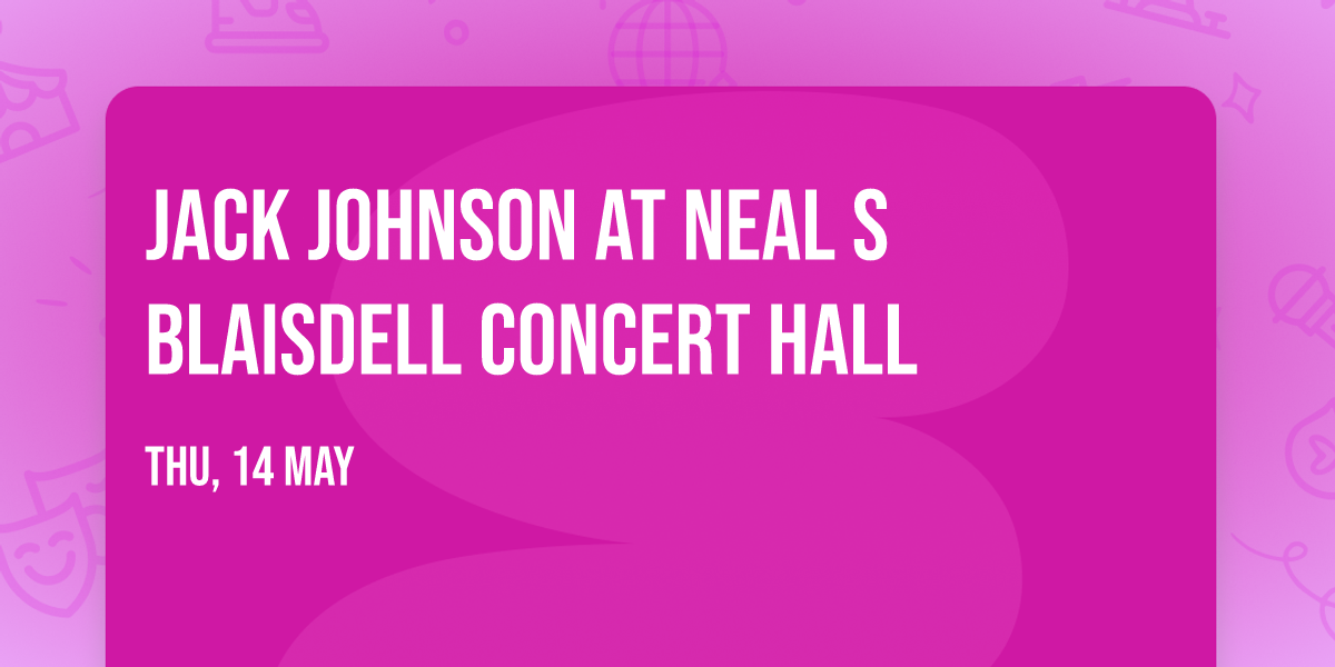 Jack Johnson at Neal S Blaisdell Concert Hall