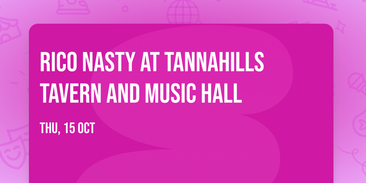 Rico Nasty at Tannahills Tavern and Music Hall
