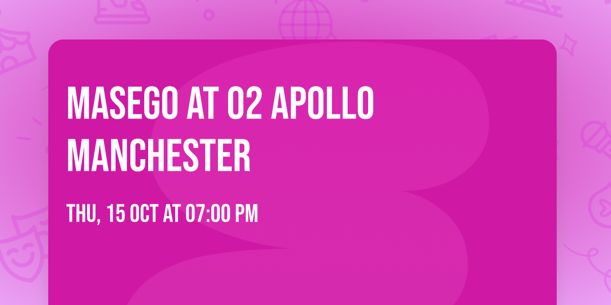 Masego at O2 Apollo Manchester