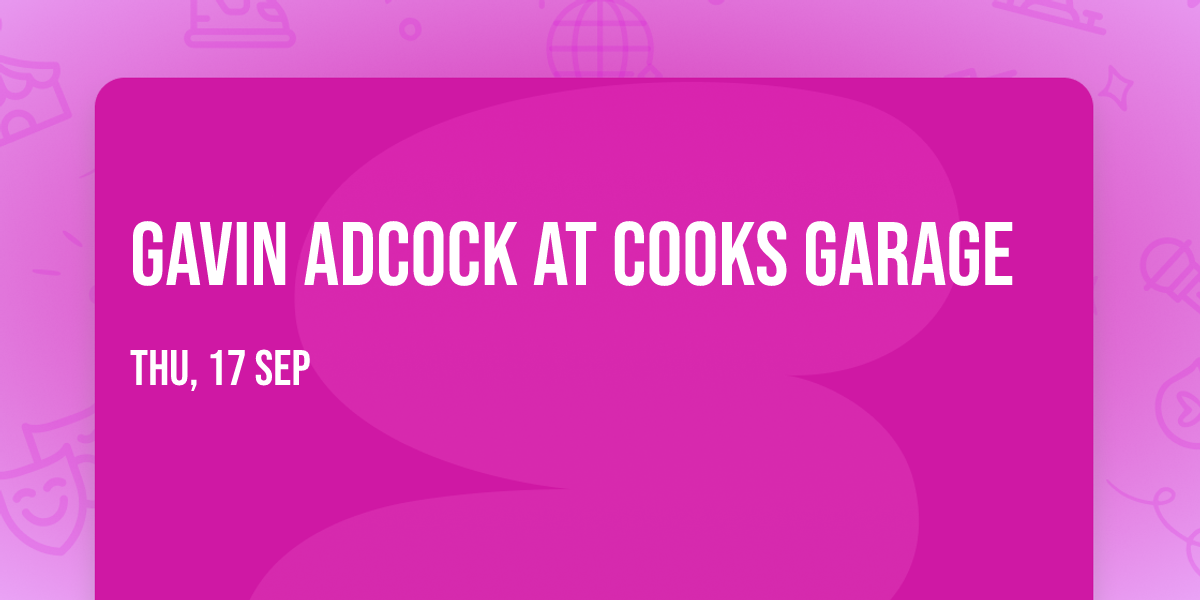 Gavin Adcock at Cooks Garage