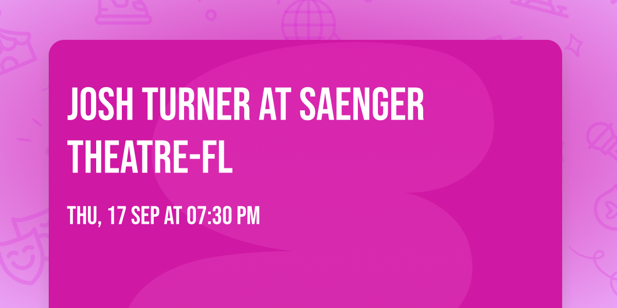 Josh Turner at Saenger Theatre-FL